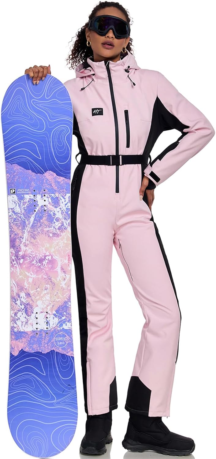 YEEFINE Women's Ski Suit One Piece Jumpsuits Snowsuits Waterproof Winter Snow Snowboarding Suits