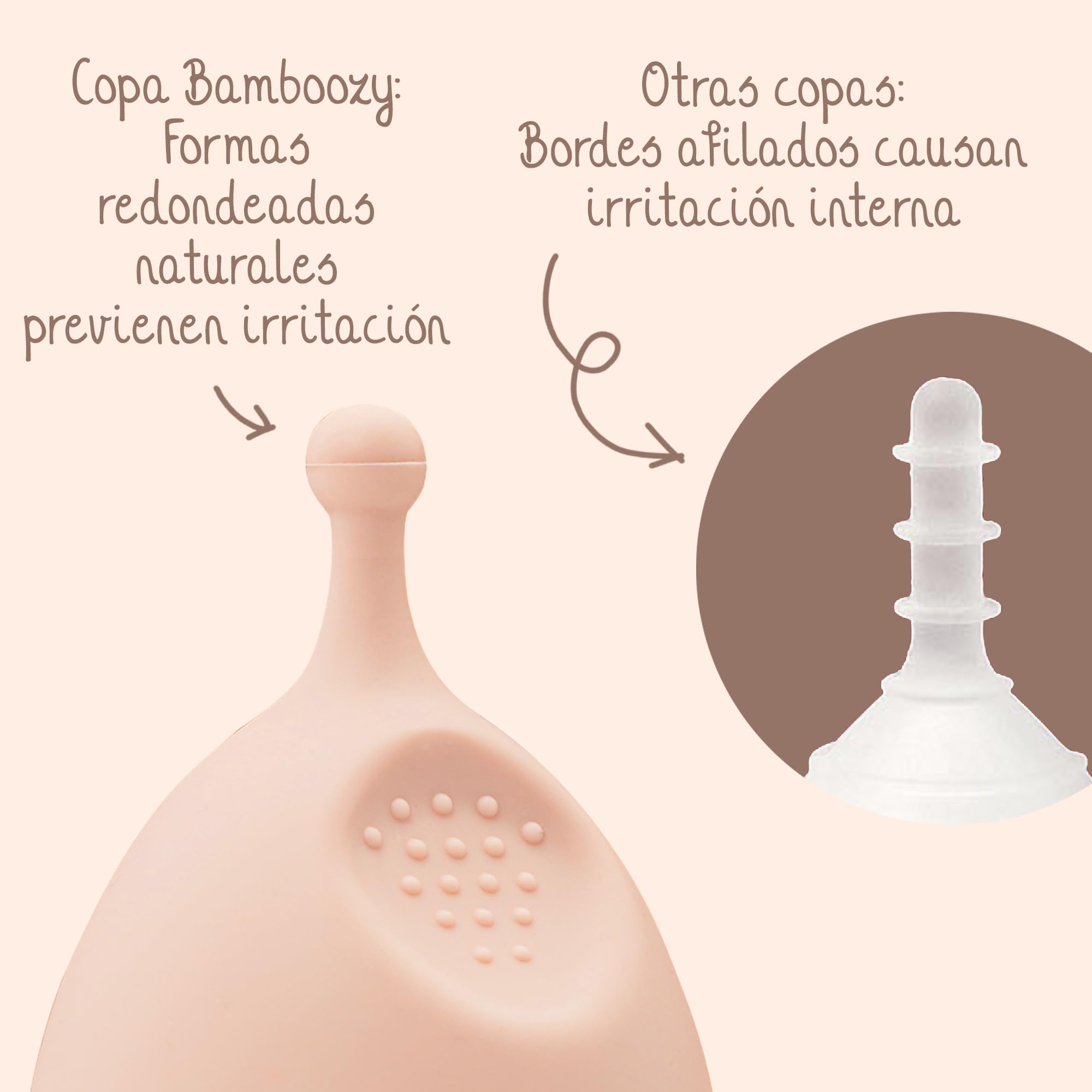 Bamboozy Copa Menstrual Con Esterilizador (M) Copas Menstruales Reutilizables de Lujo Hechas de Silicona Médica - Hasta 12 horas de Protección - Libre de Plástico, sin BPA