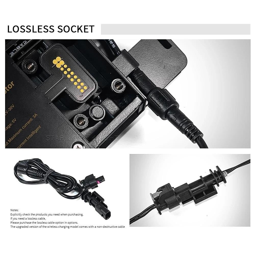 Staffa Navigazione per BMW R 1200 GS 1250 R1200GS LC per ADV R1250GS F750GS F850GS F900R F900XR S1000XR R1250R Supporto Ricarica Wireless per Telefono Cellulare Supporto Telefono GPS