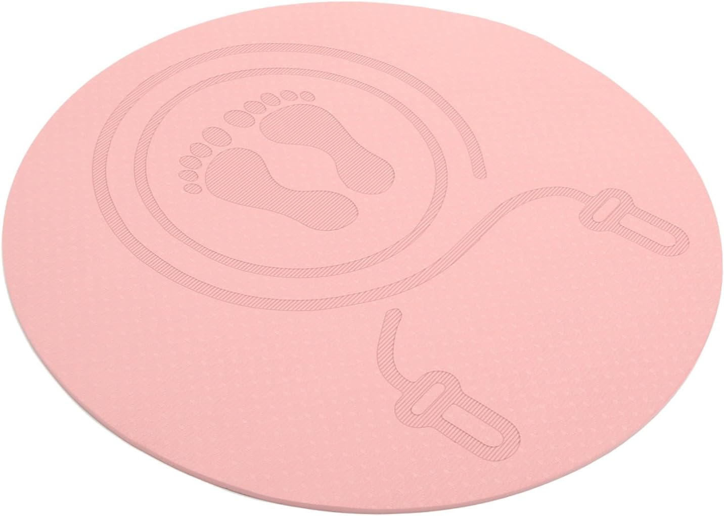 SUPVOX Tpe Non-slip Jump Rope Mat Pink Thick Shock Absorbing Fitness Floor Pad for Indoor Exercise Yoga and Home Workouts with Noise Reduction and Arch Support
