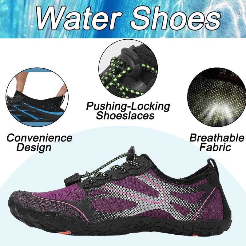 LIZRHA Water Shoes for Men and Women Quick Dry Aqua Swim Barefoot Shoes for Outdoor Fishing Beach Pool Boat Surfing Walking Water Park and Yoqa Activities - Image 3