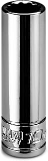 Capri Tools 10 mm Deep Socket, 1/4 in. Drive, 12-point, Metric