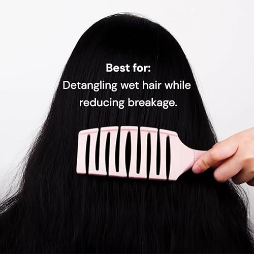 Miniatura 4 de L'AngE HAIR Siena Flexi - Cepillo de cerdas de nailon para enredos y nudos, ideal para hombres y mujeres, ventilado para flujo de aire