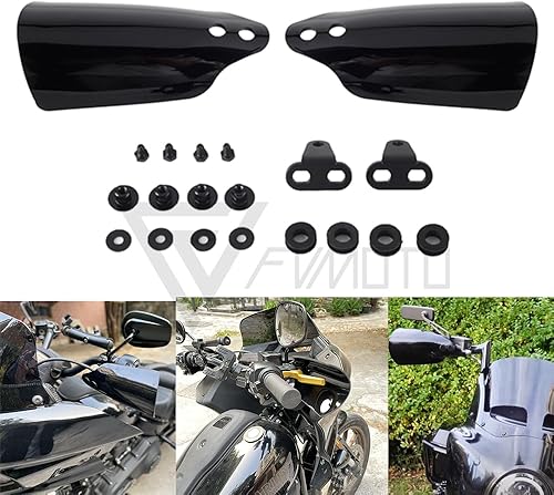 Guardamanos de manillar estilo club compatible con embragues hidráulicos Harley Touring Electra Glide Ultra Limited Road Glide Special Road King