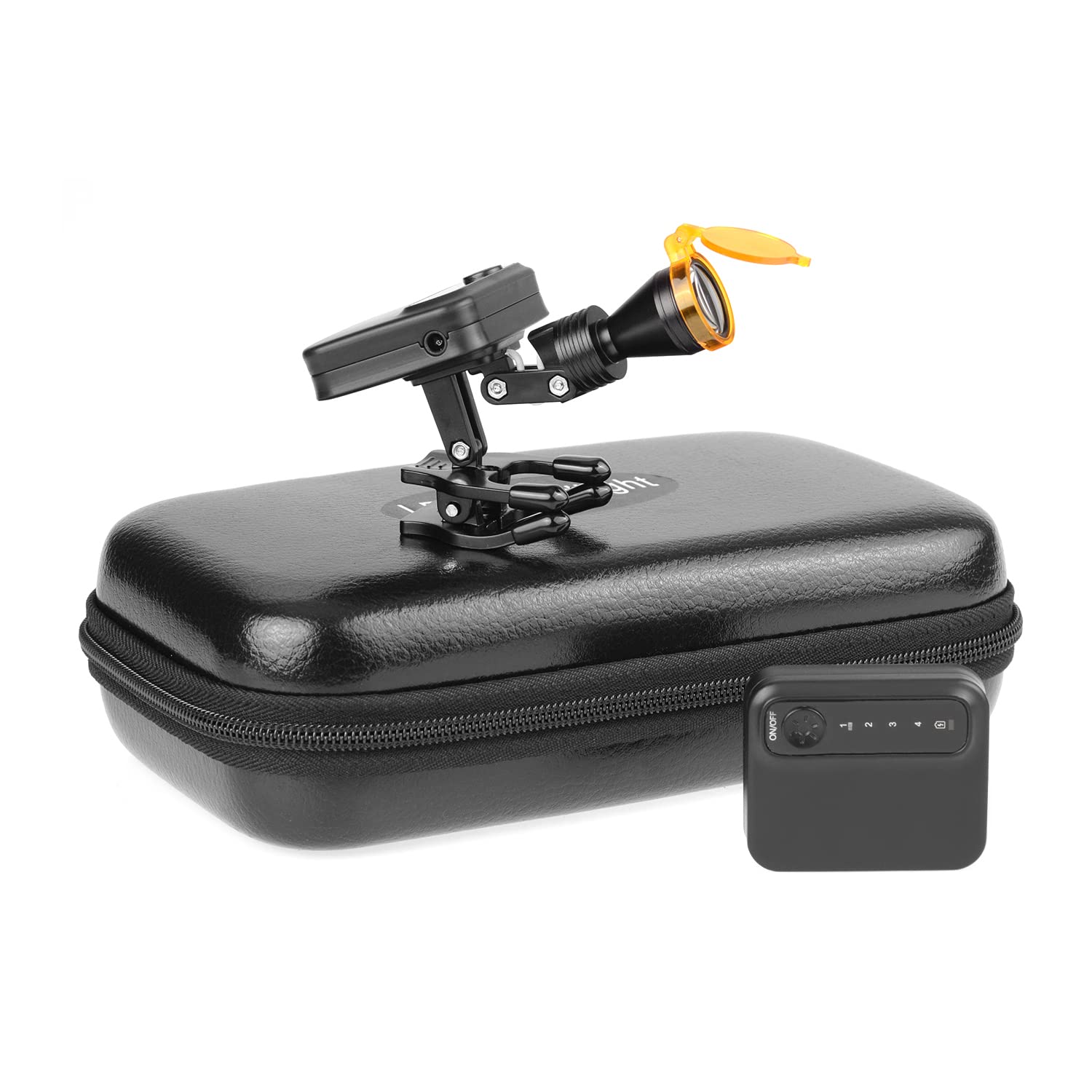 OUBO Clip-on Type 5W LED Headlight Magnetic Chuck Design Adjustable Brightness Headlamp with Extra Batteries for Loupe