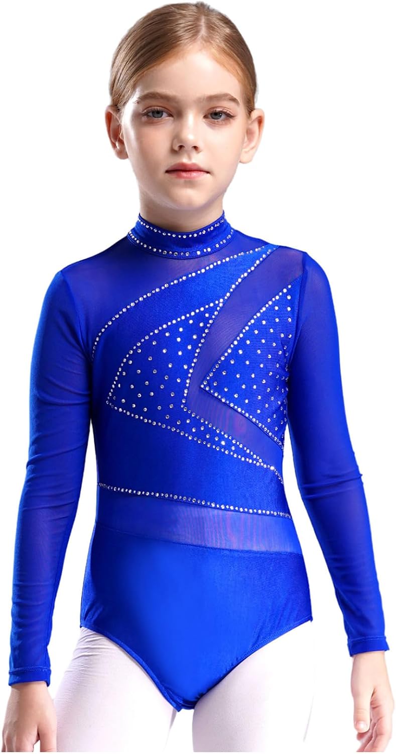 Loyan Kids Girls Ballet Dance Biketard with Leggings Gymnastic Leotard and Hairband Figure Skating Jumpsuit