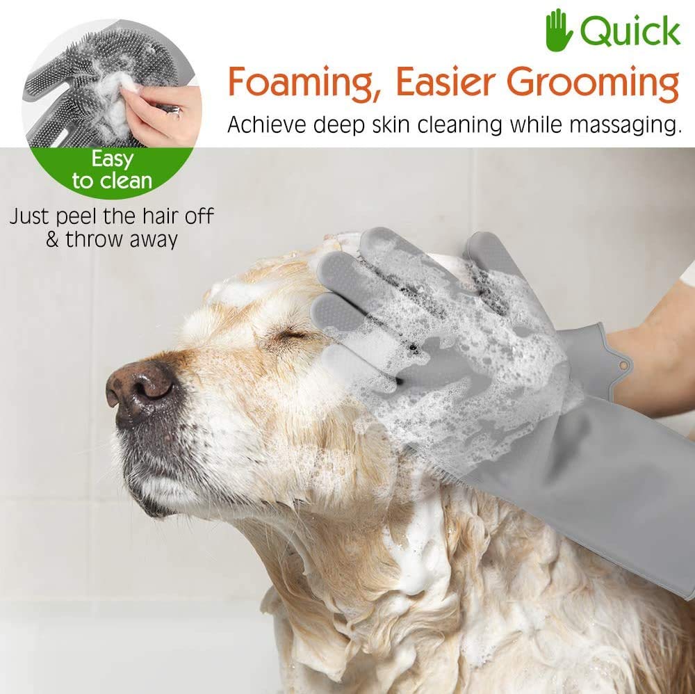Sene Pet Grooming Gloves, Silicone...