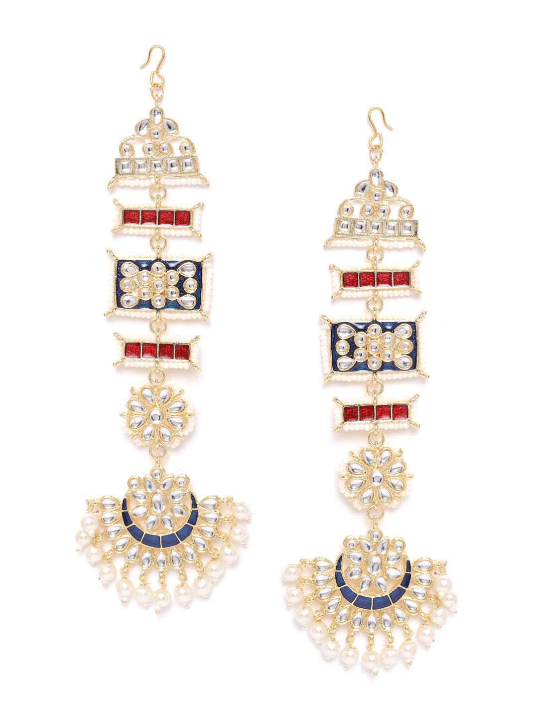 See full amazon price history chart for Zaveri Pearls Blue & Red Enamelling Kundan With Ear Chain Bridal Dangle & Drop Earring For Women-ZPFK9646 Zaveri Pearls Blue & Red Enamelling Kundan With Ear Chain Bridal Dangle & Drop Earring For Women-ZPFK9646 (B08G4FTTH9) Amazon Price History, Amazon Price Tracker