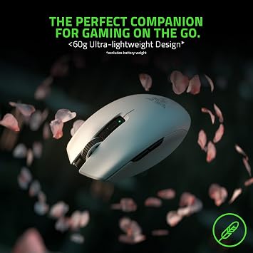 Razer Orochi V2-950 saate kadar pil ömrüne sahip mobil kablosuz oyun faresi (Ultra hafif tasarım, HyperSpeed Kablosuz ve Bluetooth, 2. Nesil Mekanik Fare Anahtarları) Beyaz