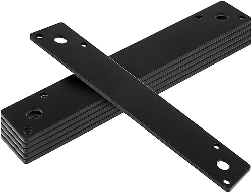 Paquete de 6 placas planas de acero para reparación, soportes rectos de 9 pulgadas, grosor de 0.118 in de grosor, placas de unión resistentes para