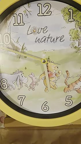 Disney Winnie The Pooh Yellow Wall Clock WP3014 : Amazon.co.uk