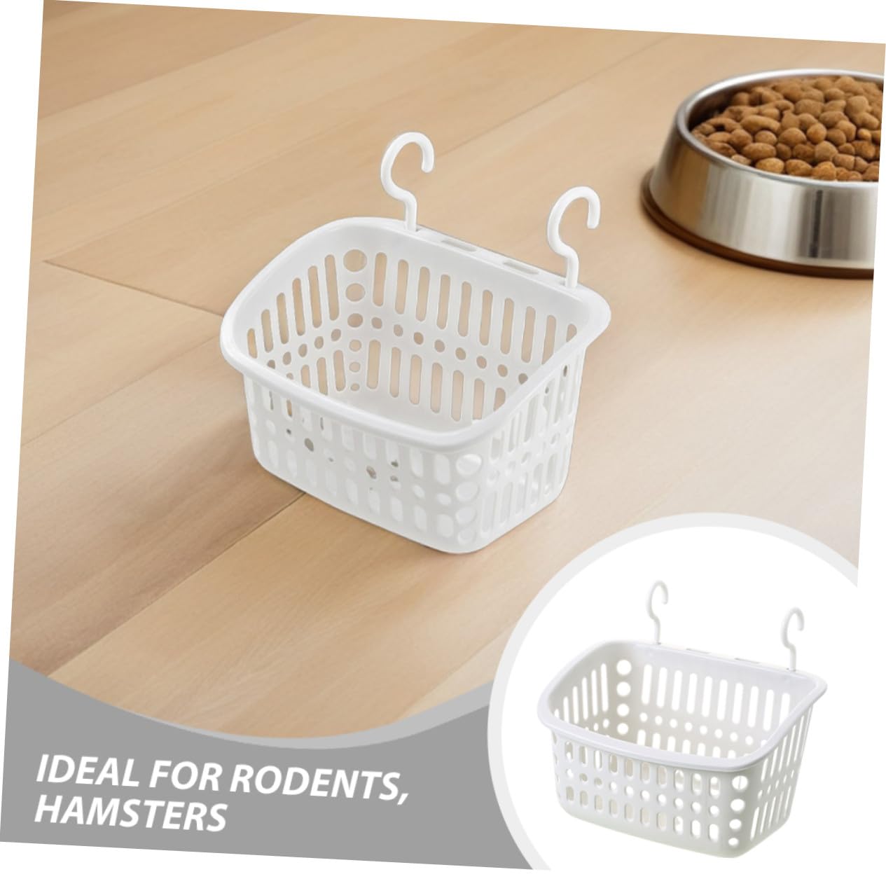 GALPADA 4 Pezzi Amaca per Piccoli Animali con Ganci Cesta Sospesa Organizzatore per Criceti Furetti Cincillà e Porcellini d Accessorio Gabbia Leggero e Facile da Pulire Bianco-grigio
