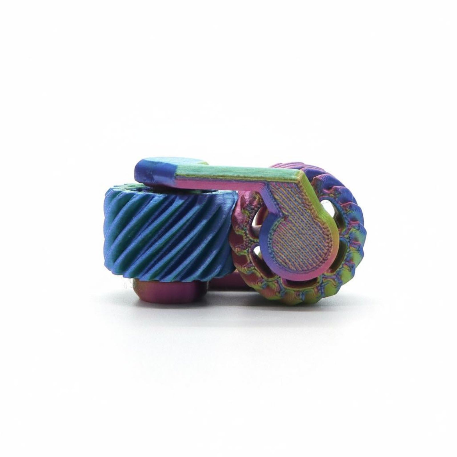 Stress Relief 3D Printed Fidget Fidget Device Long-Lasting Gear Fidget Fidget Device Effortless Rotating Finger Roller Toy Portable for Office, Travel, Blugrn-Multi-image-40