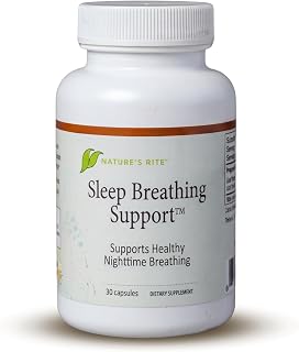 Nature's Rite Sleep Breathing Support - Natural Assistance for Better Sleep, Improve Breathing Pattern, 30 Capsules, All-Natural Herbal Ingredients, Made in USA