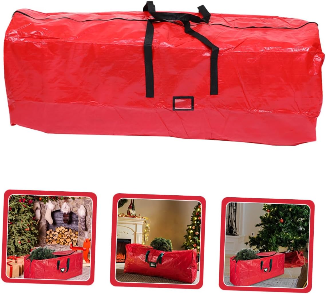 Christmas Tree Storage Bag Waterproof Large Dustproof Zippered Pouch with Reinforced Handles 165x38x76cm for Artificial Tree Holiday Organization