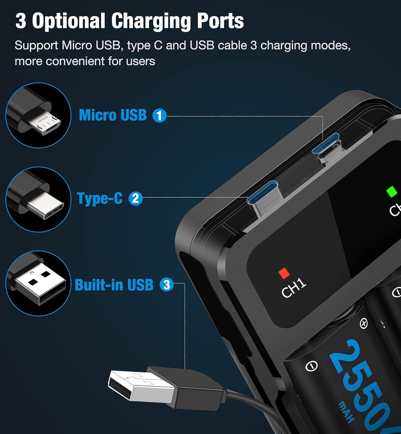 Batterie rechargeable pour Xbox