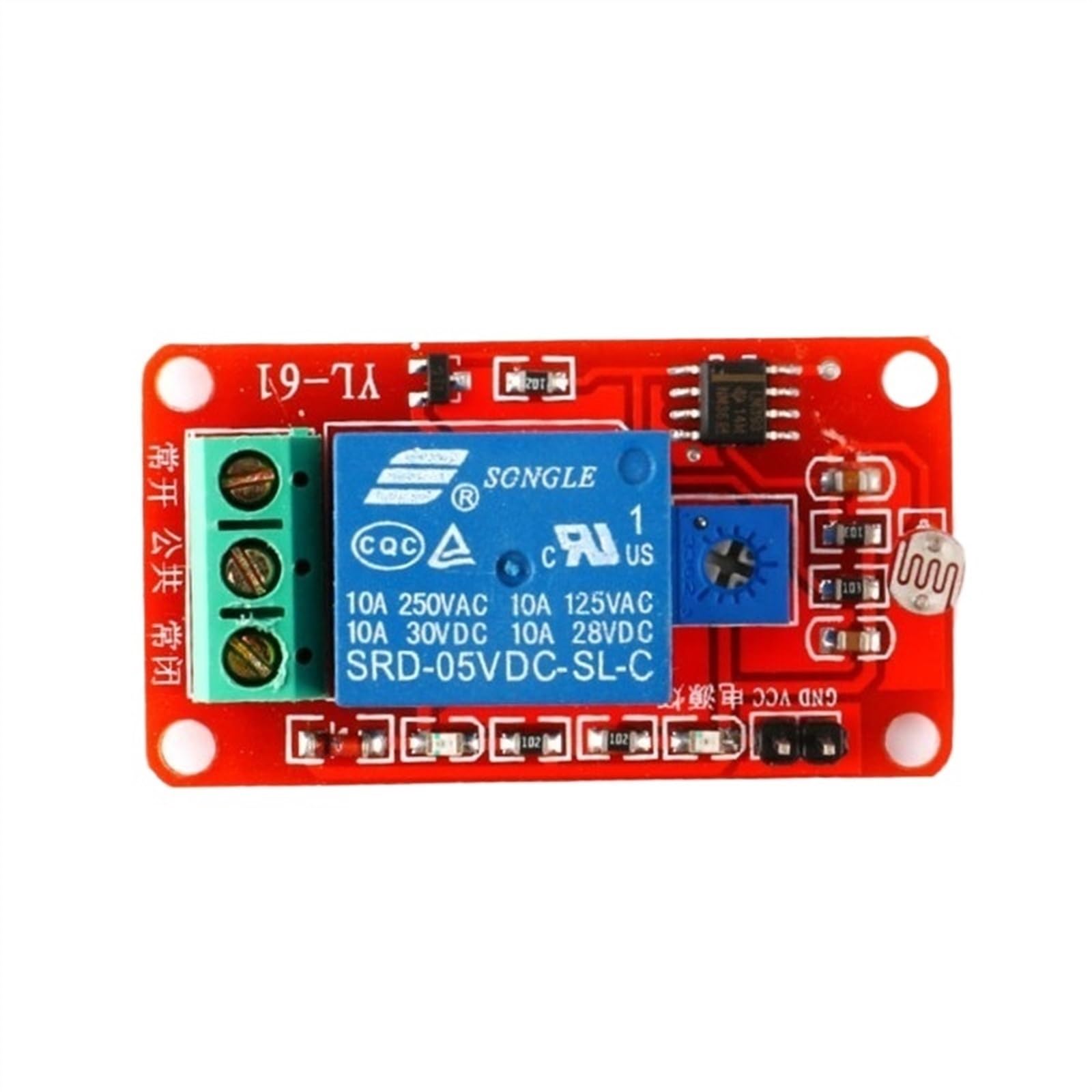 Hyujnafzr One Color 1 Channel 5V Photosensitive Relay Module Light Switch Photosensitive Sensor Module