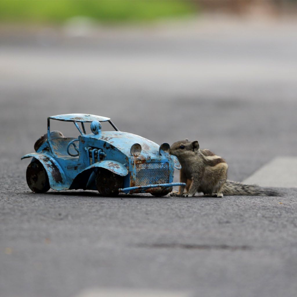 DeKulture™ Vintage Iron Car Miniature Figure (Blue)