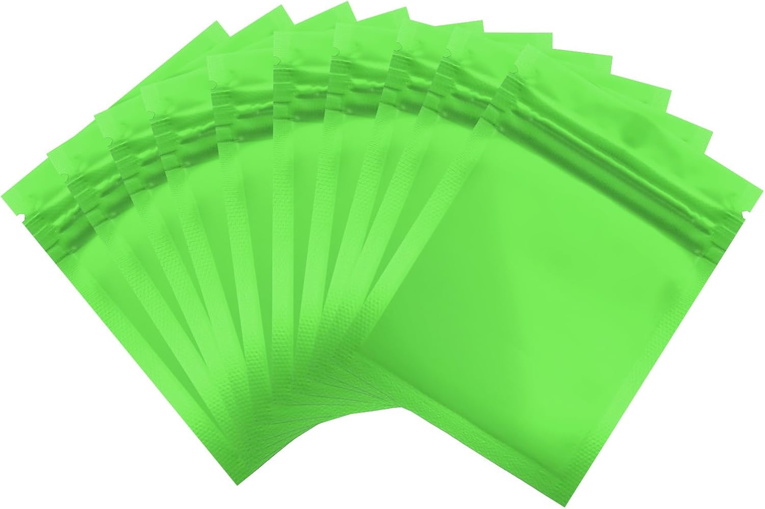 PATIKIL Resealable Packaging Bags for Small Business, 100 Pcs 2x3 Inch Matte Smell Proof Bags Aluminum Sealable Foil Flat Zipper Lock Pouch for Food Storage, Green