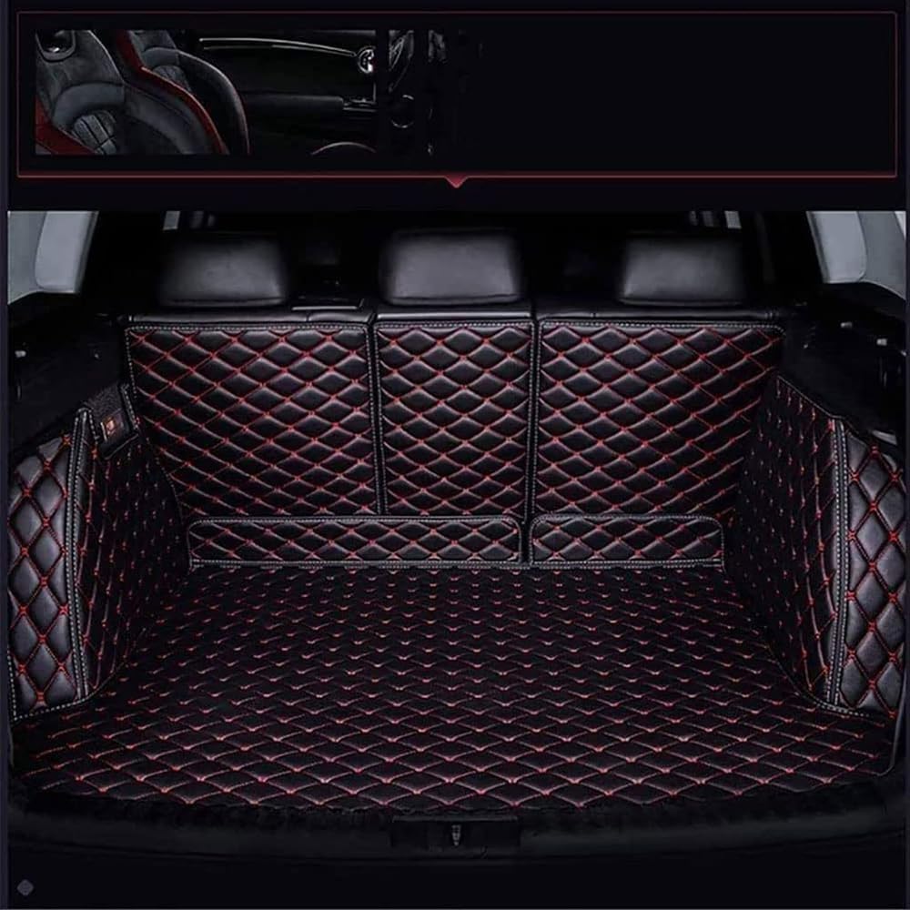 Leather Car Boot Mat, for MG4 EV MG 4 EH32 2022-2023 full coverage Waterproof Anti-Scratch Non-Slip Trunk Pad Cargo Tray Protector Liners,B