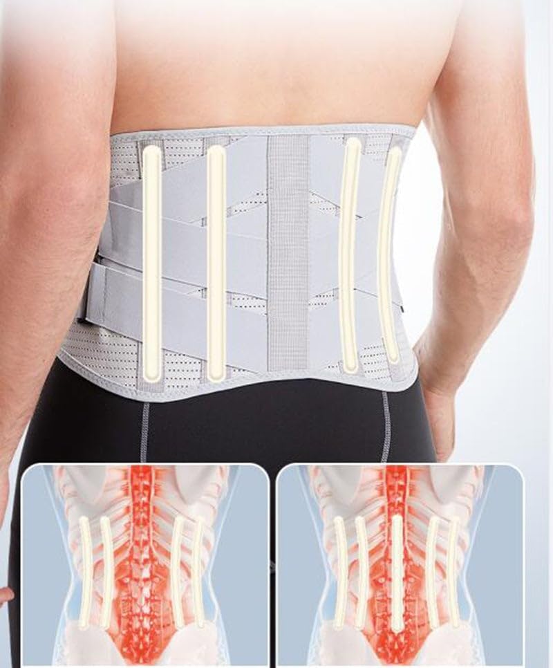 SWZEC Hexoback Lumbar Pain Relief Brace (Black,Medium)