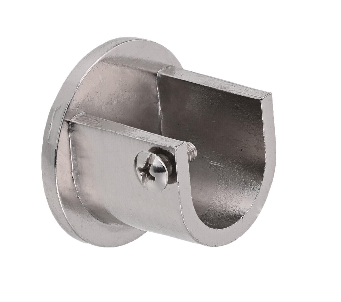 Lister Cartwright 19mm Curtain Pole Brackets with Adjustable Screws Metal Finish (Pack of 1) -Brushed Steel (Wall Bracket) โ image 1