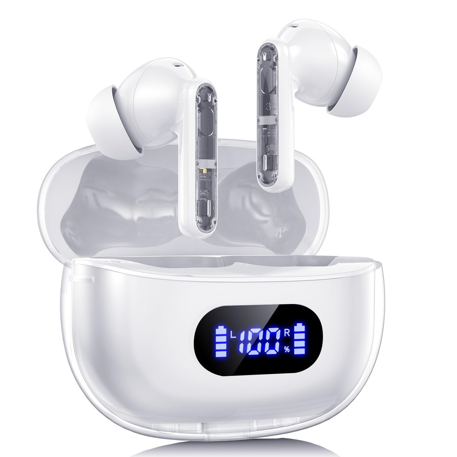 AIMUZIKEER Wireless Earbuds, Bluetooth Earbud & in-Ear Headphones Deep Bass Clear Call, IPX7 Waterproof Ear Buds Wireless Earphones, 30Hrs Playtime