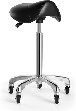Saddle Stool Professional Ergonomic Stool Esthetician Chair Salon Rolling Chair for Clinic Spa Salon Cutting