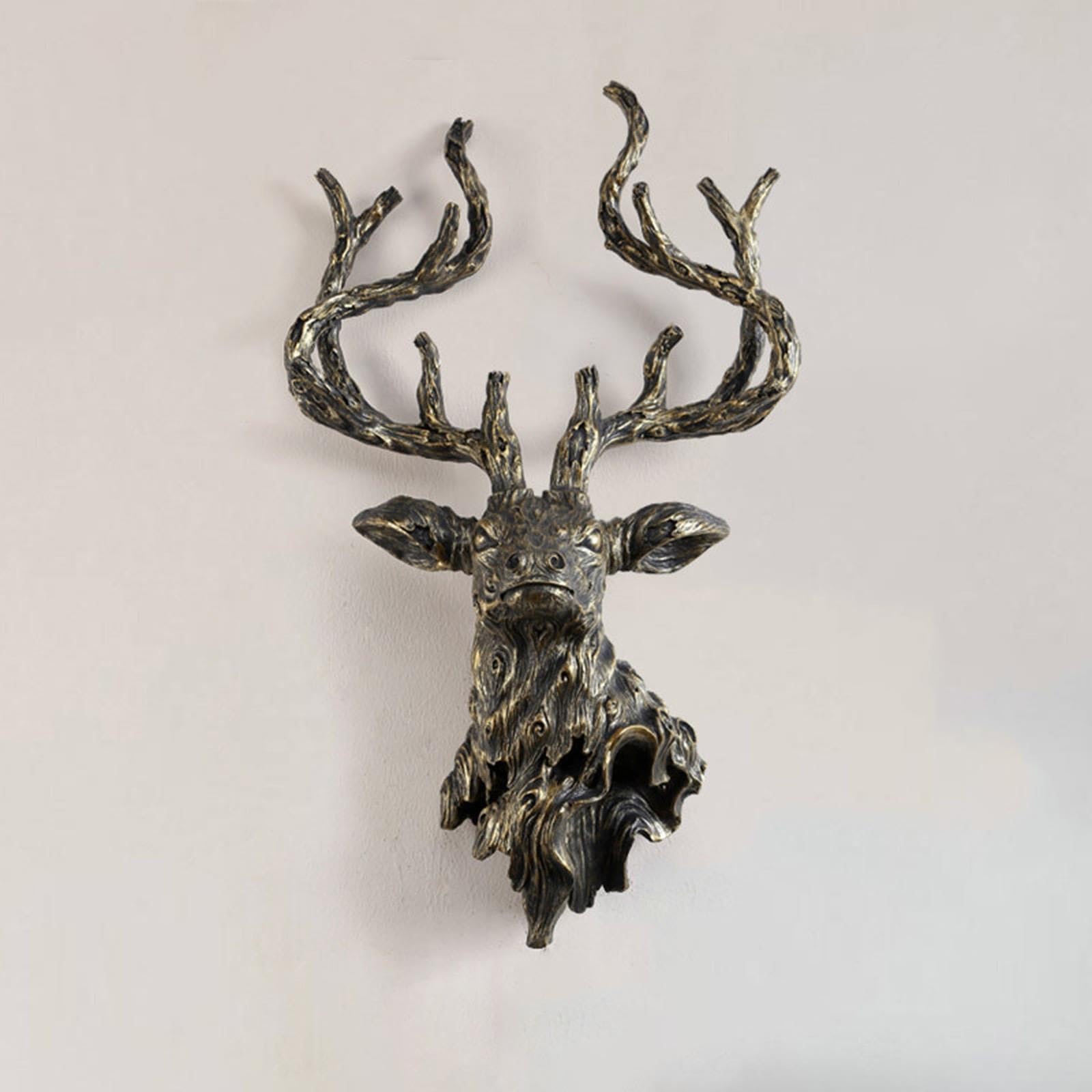 Testa di cervo da parete 3D in resina, decorazione nordica per soggiorno