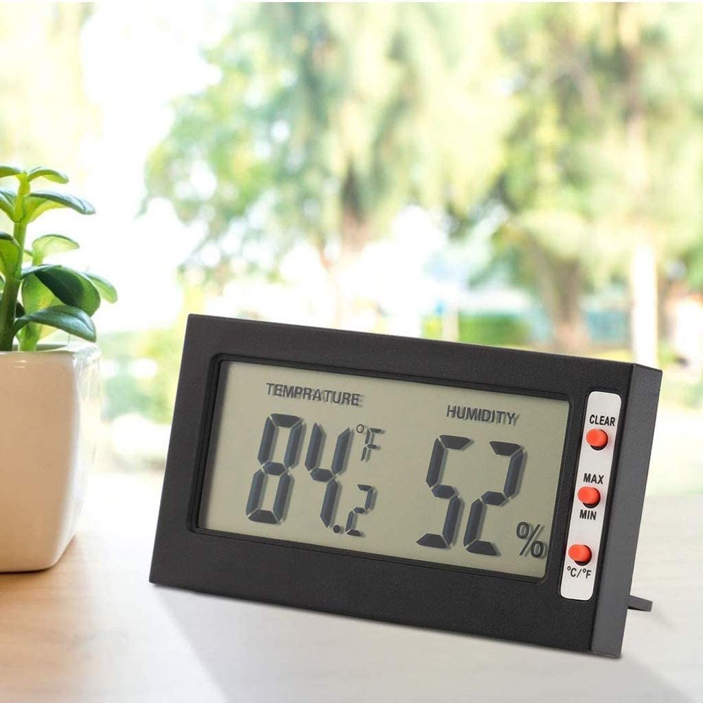 Mini medidor de Humedad Digital, Monitor de Humedad de higrómetro, medidor de Calibre de Humedad de Temperatura for humidores, Invernadero, jardín, Bodega, Armario, etc.