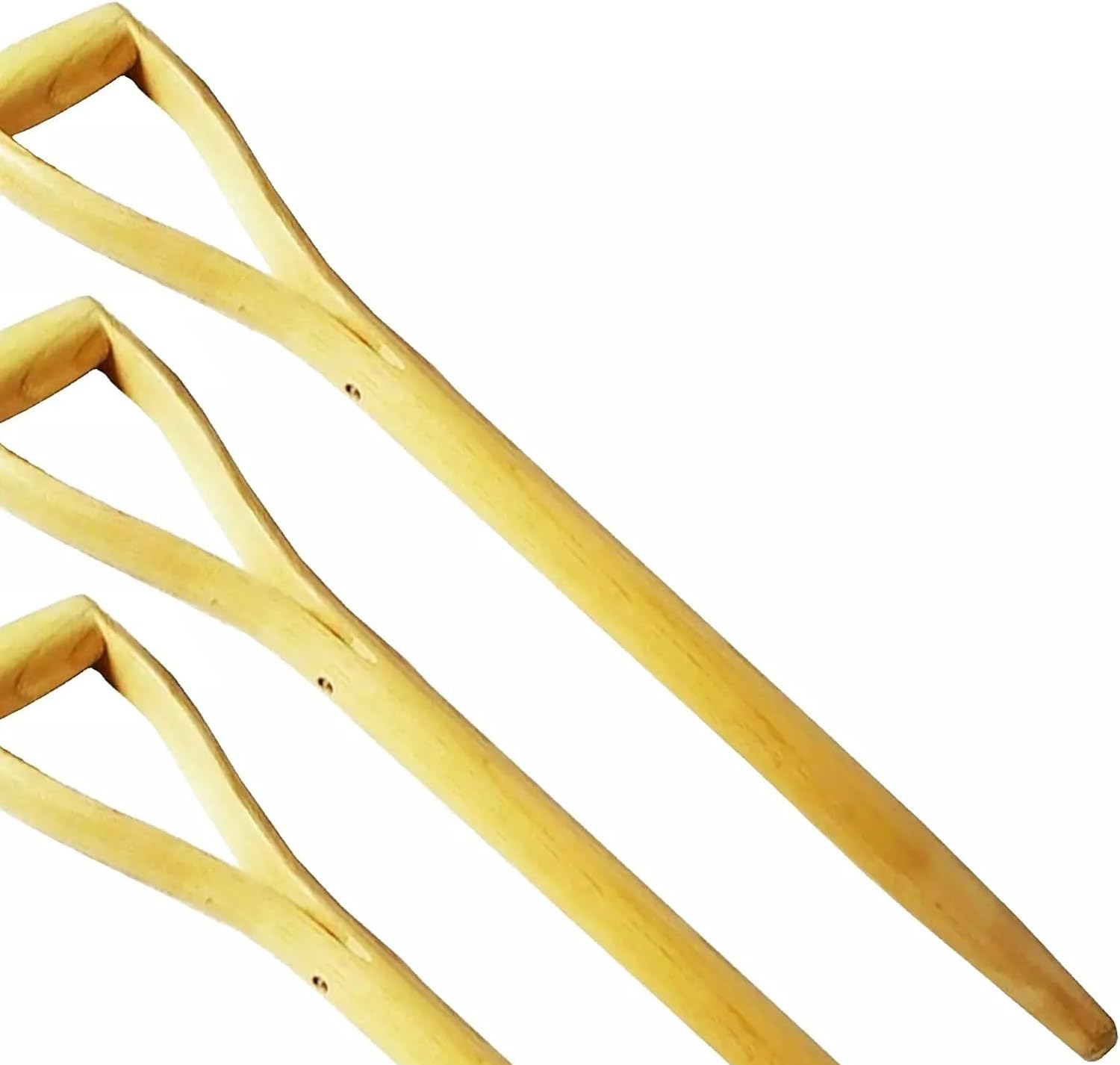 Equip247uk Natural Wood 28" Split Yd Toon Wood Tapered D Handle | 71Cm Hardwood Handle Grip For Garden Fork Spade Shovel (3)
