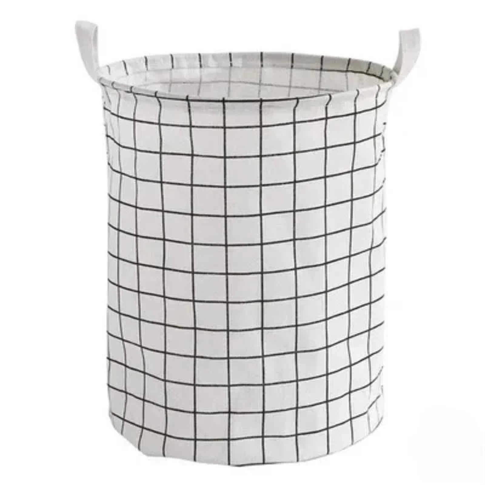 Folding Laundry Basket Household Storage Cotton Linen Dirty Foldable Round Waterproof Organizer Bucket Clothing Children Toy Large