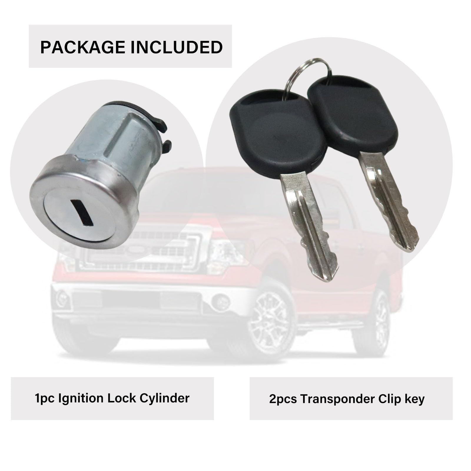 Ignition Lock Cylinder With Keys – No Transponder, Fits Ford Lincoln Mercury
