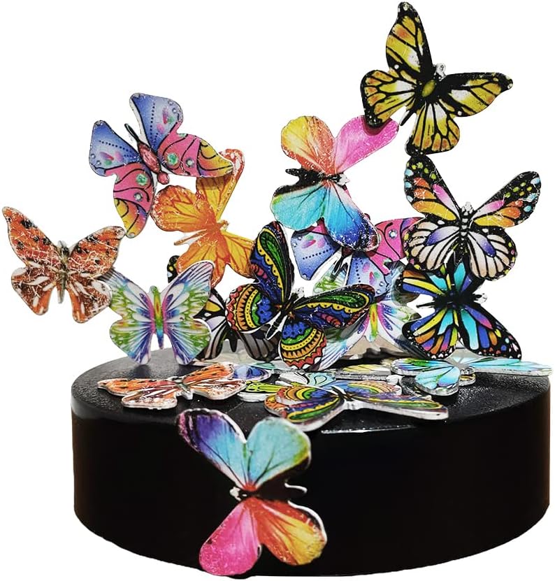 Desk Sculpture Butterflies Desktop Stress Relief Toy Fidget Toy for Anxiety Office Gift (22pcs Butterflies)