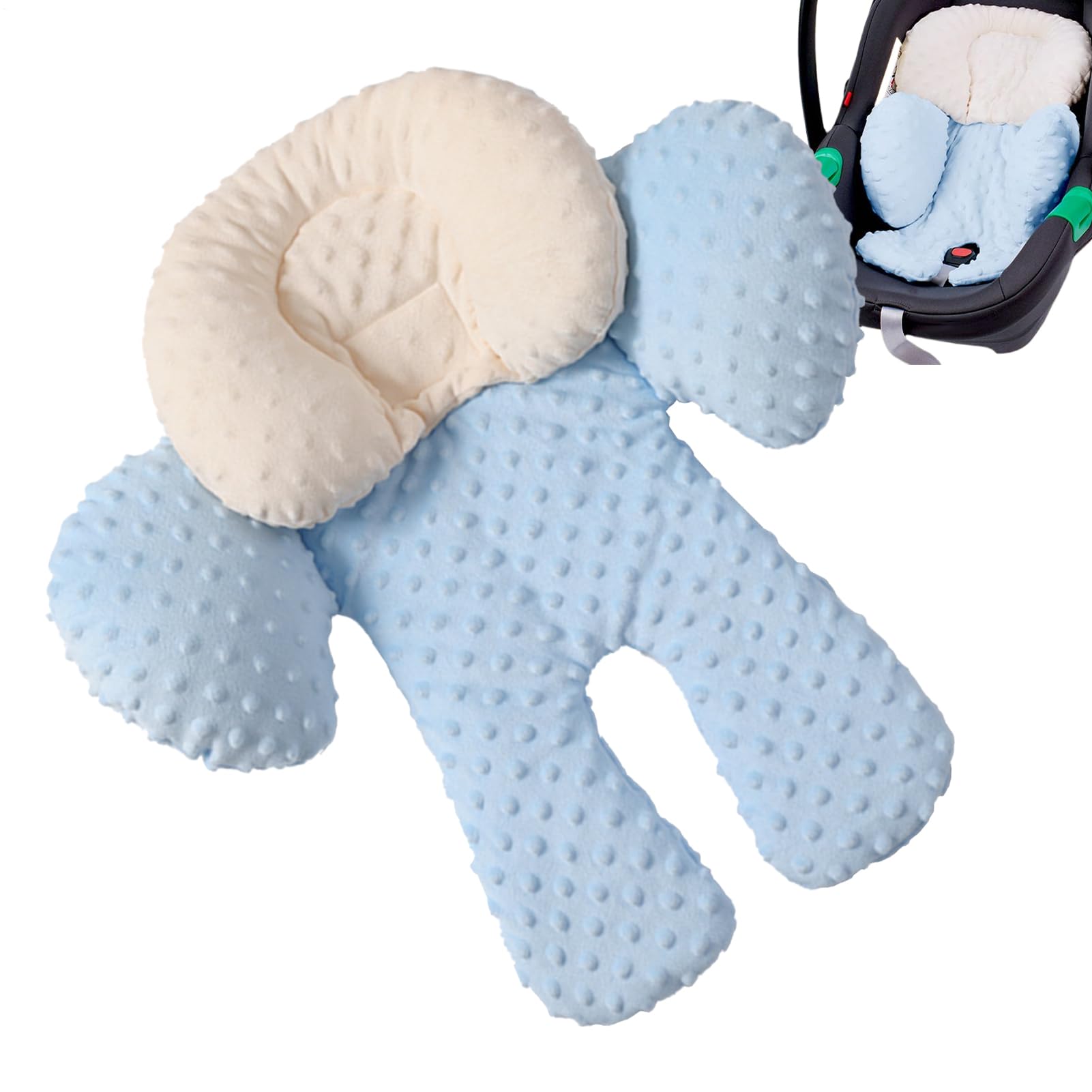 Inserto Para Asiento De Coche Para Bebé: Protección Para Dormir, Cojín Para Asiento De Coche Para Niños Pequeños Con Soporte Suave Para La Cabeza Y El Cuello, Acolchado Transpirable Para Cochecito