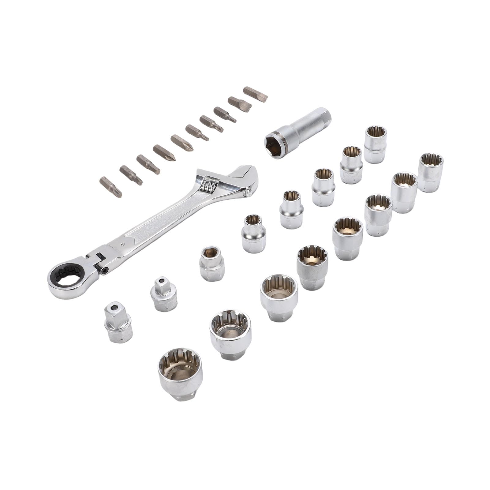 Set di chiavi a bussola a cricchetto ad alte prestazioni per viti lunghe da 1/2"