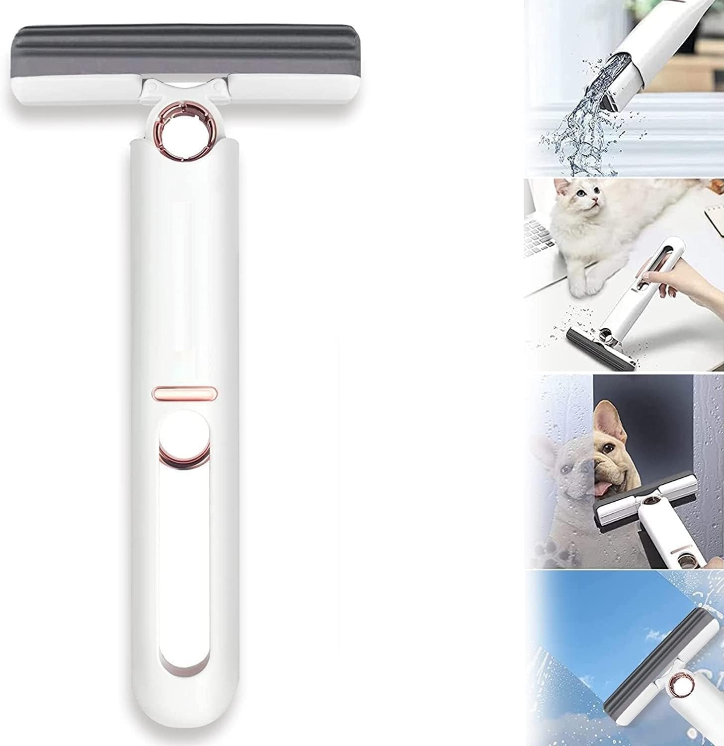 Quirkhive Modern Portable Self-Squeeze Mini Mop for Floor Cleaning 180° Squeeze Mop,Wet & Dry Use Cleaning for Small Spaces,Desktop Cleaning,Bathroom Kitchen Tableware Mini Mop Suitable for Household