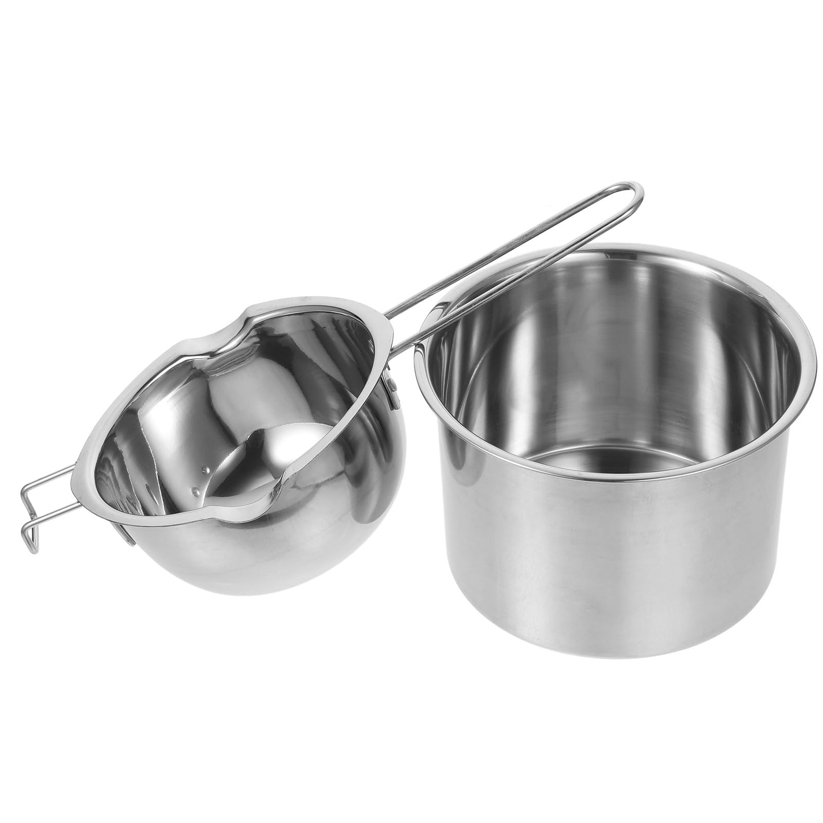 Pot à fondre de 600 ml en acier inoxydable et son bain d'eau de 16 cm