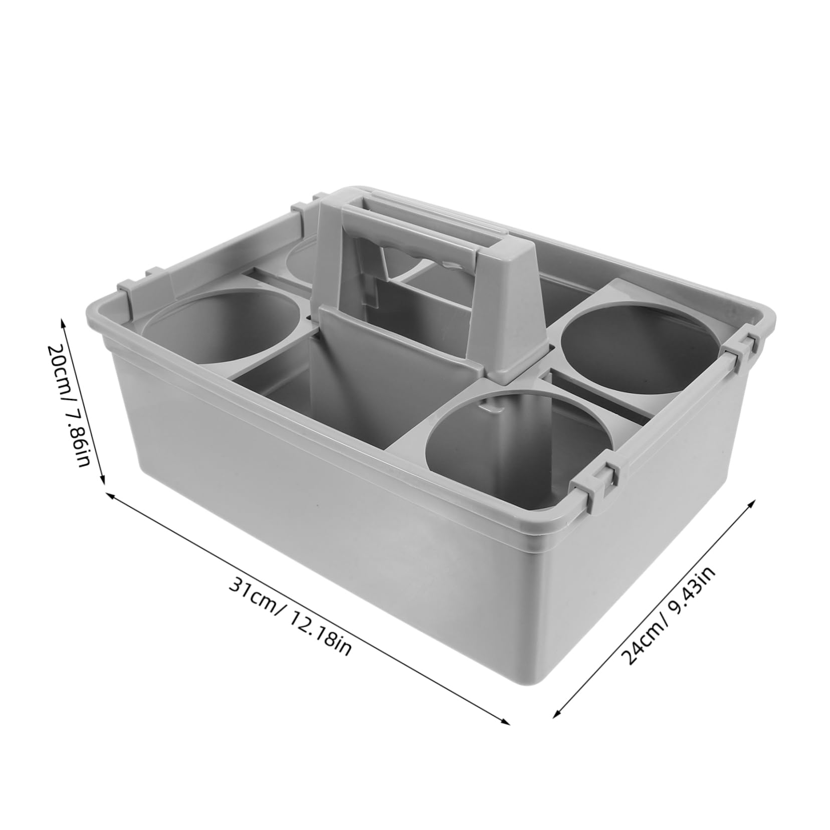 Cabilock Cesta para Suministros de Limpieza Compartimentos Separados Plástico Limpieza para Fácil Transporte Herramientas Limpias y Soporte Portátil
