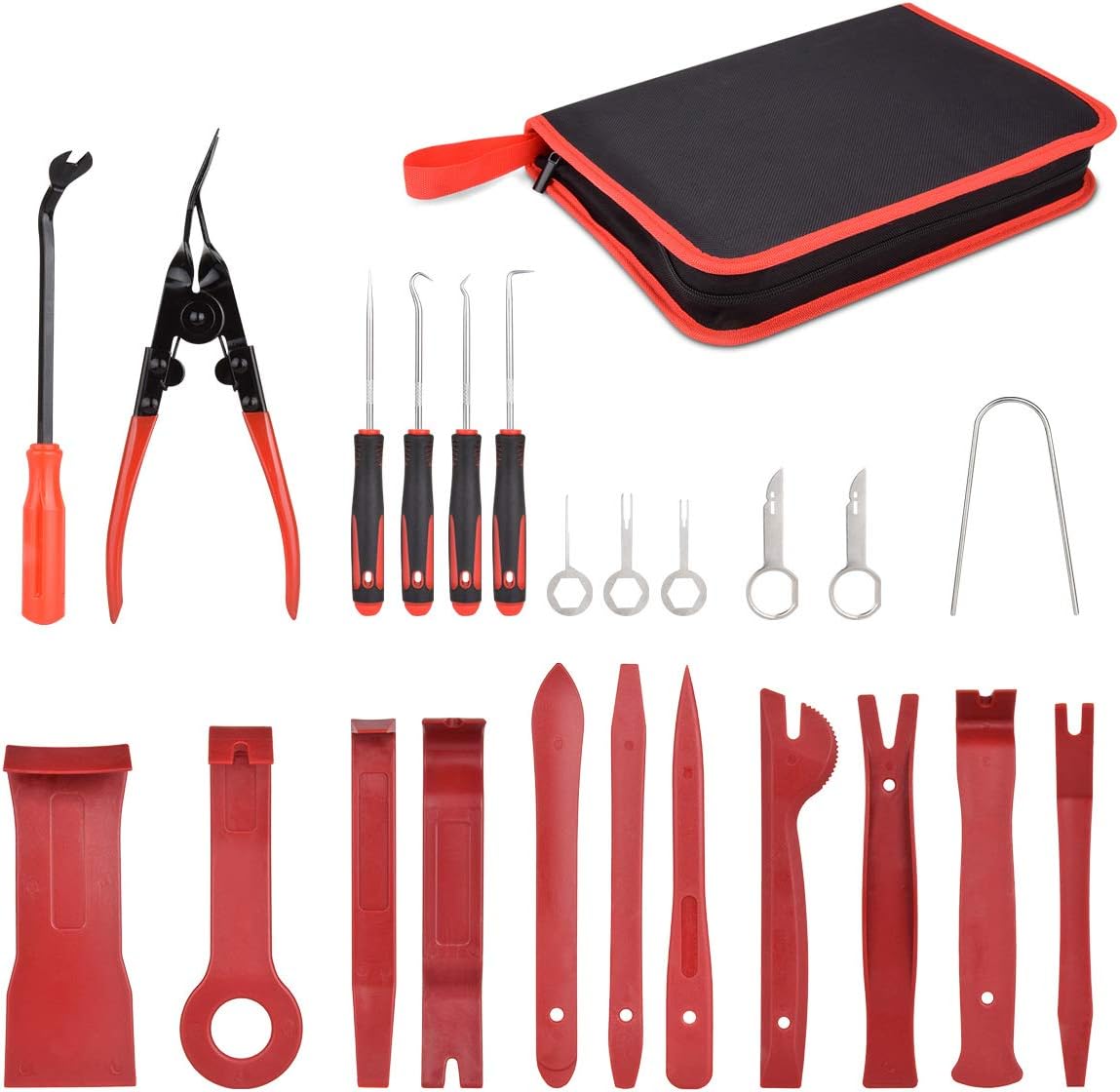 DKIIGAME Car Trim Removal Tool,Car Panel Removal Tools Kit,Trim Removal Tool Kit for Car Panel Dash Audio Radio Removal Installer and Repair Pry Tool Kits with Storage Bag