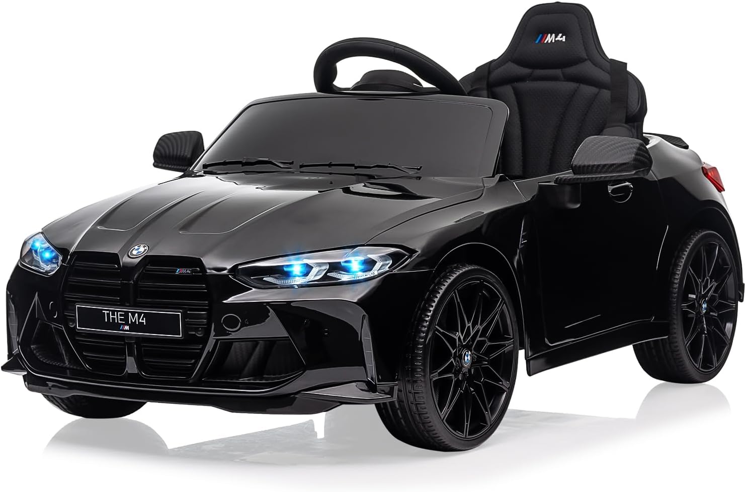 Children's Electric Car 12 V - Officially Licensed BMW Children's Car, with Parent Remote Control, Emergency Brake & Soft Start, MP3 Player, LED Headlight, Music, Horn - For Children from 3 Years