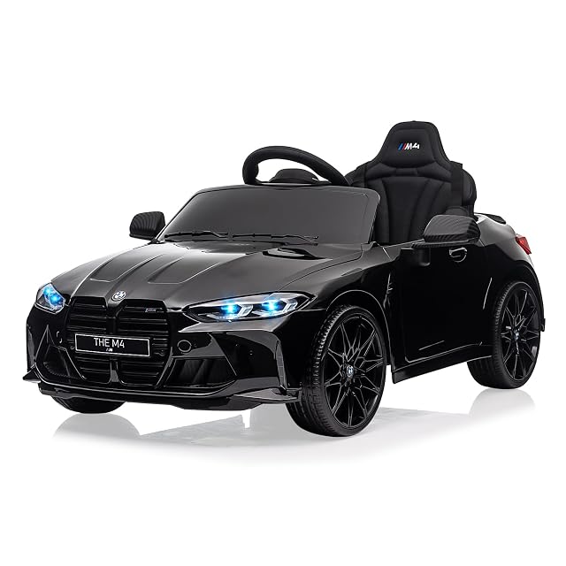 Coche Eléctrico para Niños de 3 a 8 Años, 12 V, con Licencia, Control Remoto de 2,4 GHz, Luces LED, Música