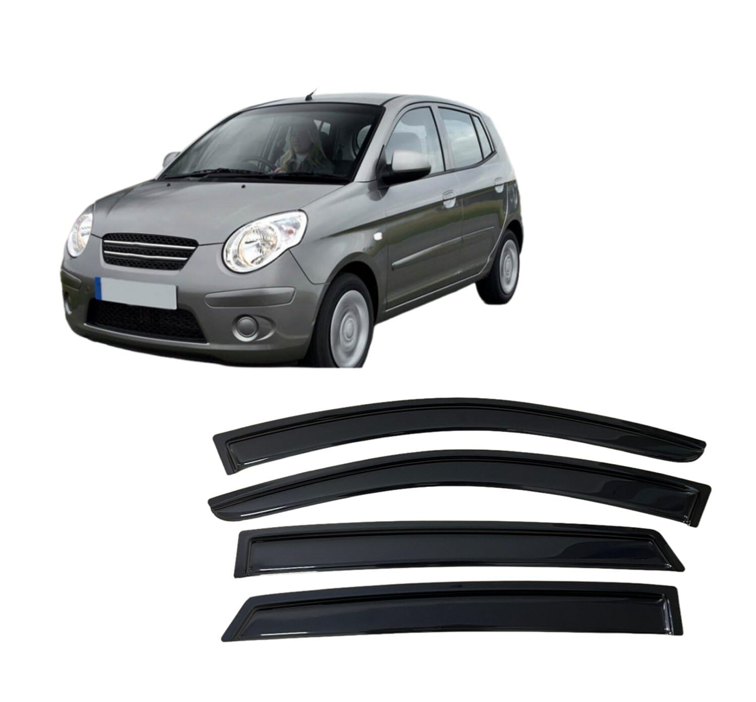 Deflecteurs Air KIA Picanto 2005-2010 garde pluie maintien air