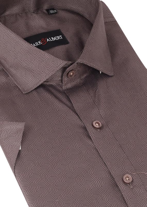 Image of MARK & ALBERT Mens Half Sleeves Printed Shirt