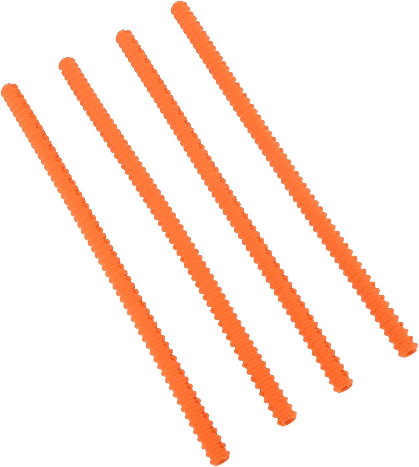 Tnfeeon 4PCS Oven Rack Edge Protector, Heat Silicone Cover Guards, Easy to Kitchen Accessories, 14.2in, Protect Your Family From Burns and Injuries (Orange)