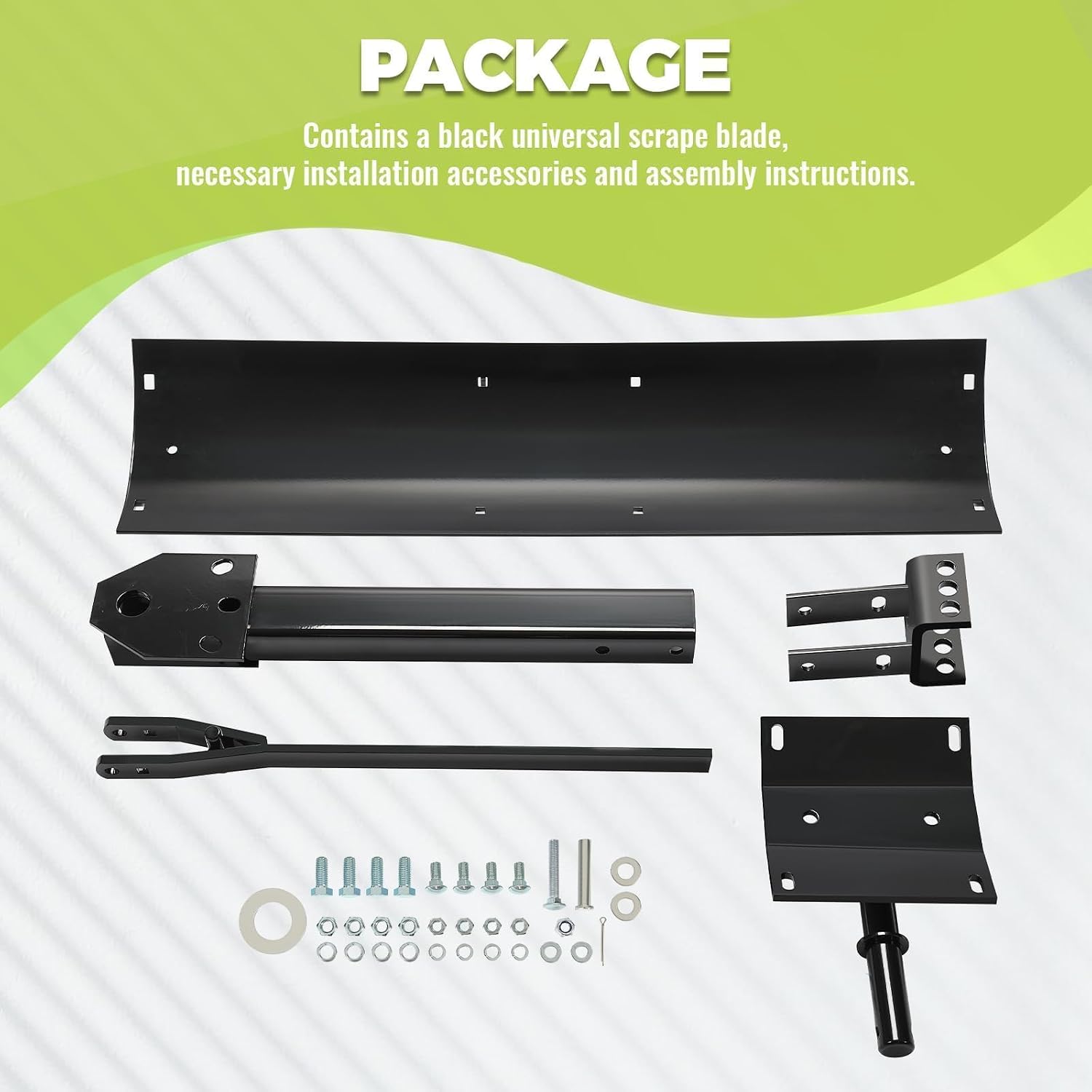 KUAFU 39.75" 3 Point Sleeve Hitch Rear Blade Compatible with ATV UTV Garden Tractors Lawn Mower Tractor Attachments Behind Rear Sleeve Hitch Tow Blade