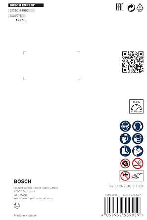 Bosch Professional 1x EXPERT MultiMaterial Elmas Kesme Diskleri (Beton, Donatılı beton, Tuğla, Yumuşak taş, Ø 125 mm, Aksesuar Küçük Avuç Taşlama Makinesi)