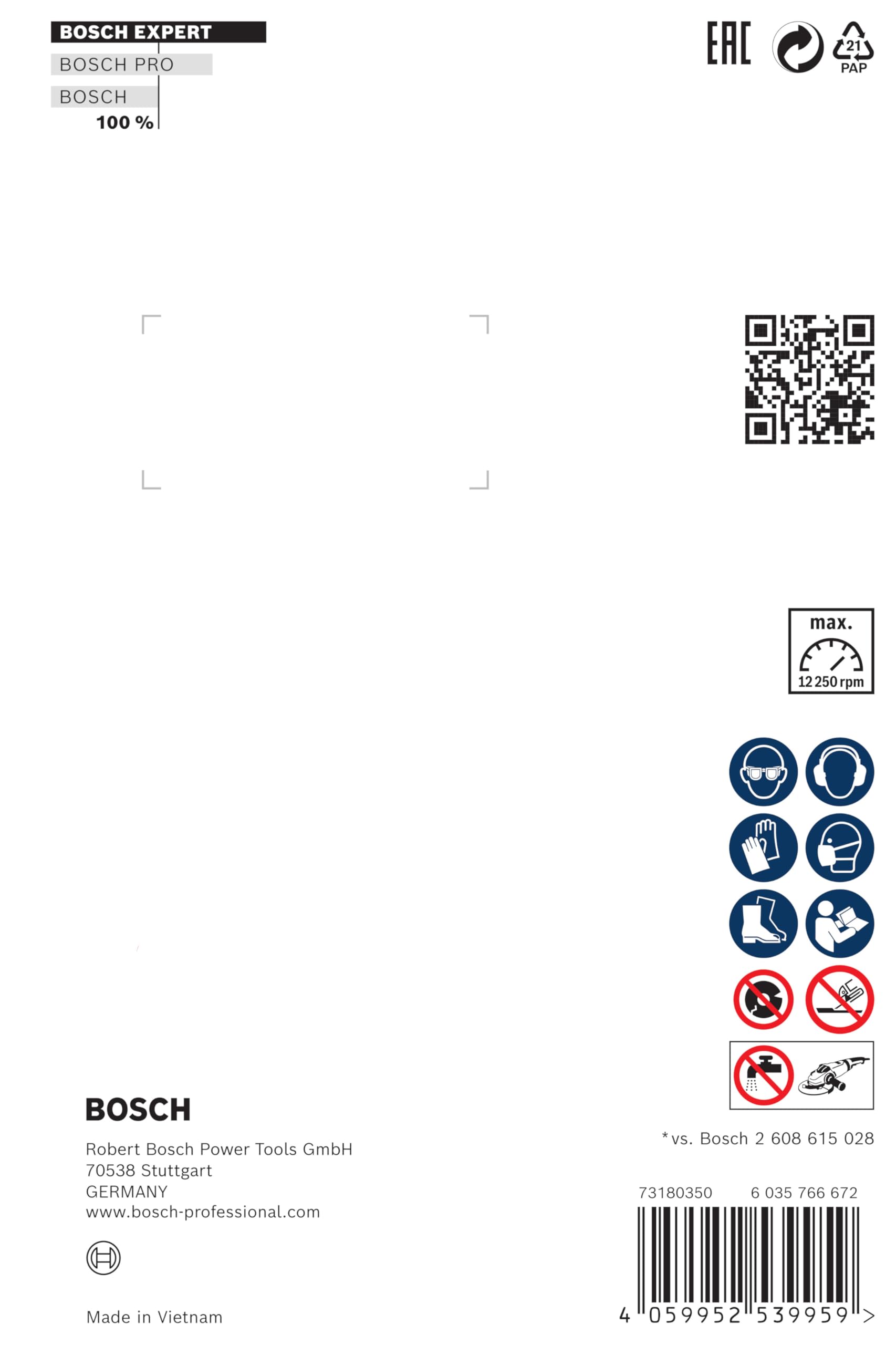 Bosch 1x EXPERT MultiMaterial Diamanttrennscheiben (für Beton, Stahlbeton, Ø 125 mm, Professional Zubehör Kleiner Winkelschleifer)