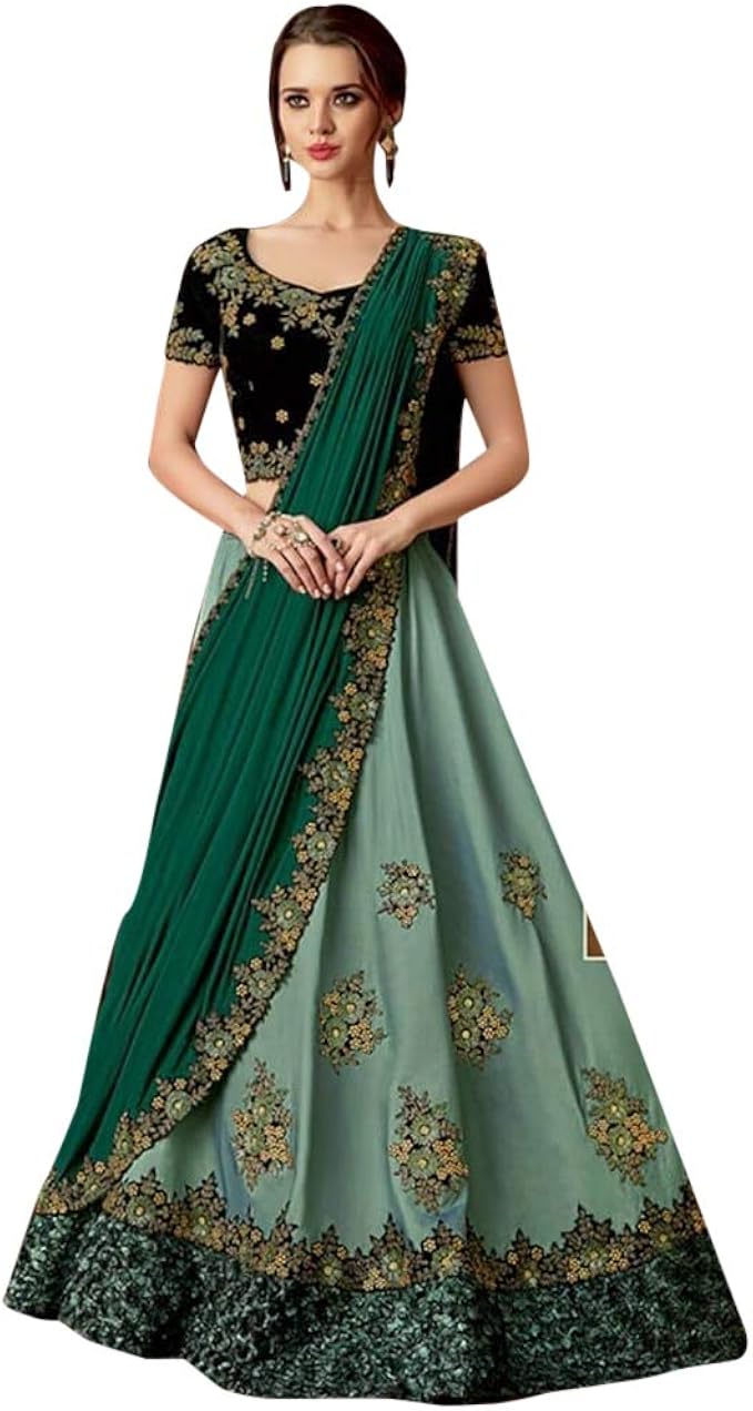 Women Dress Gown Sari Blouse 