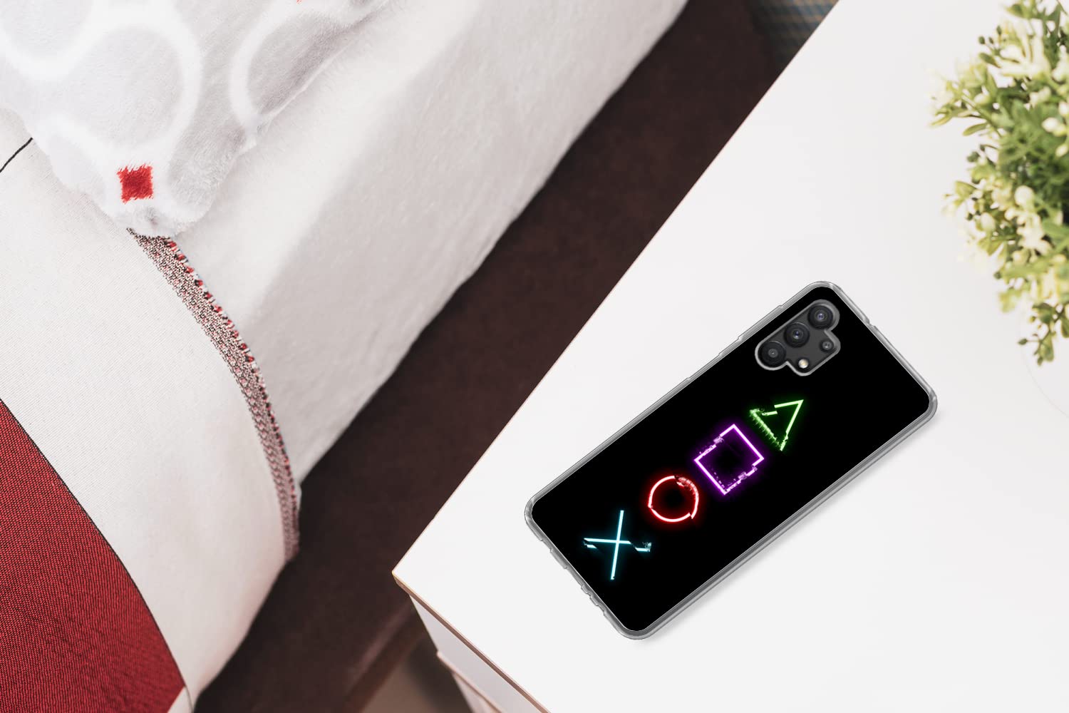 Funda para Samsung Galaxy A32 5G - Juego - Mando - Neón - Funda de Silicona/Funda Blanda para teléfono móvil